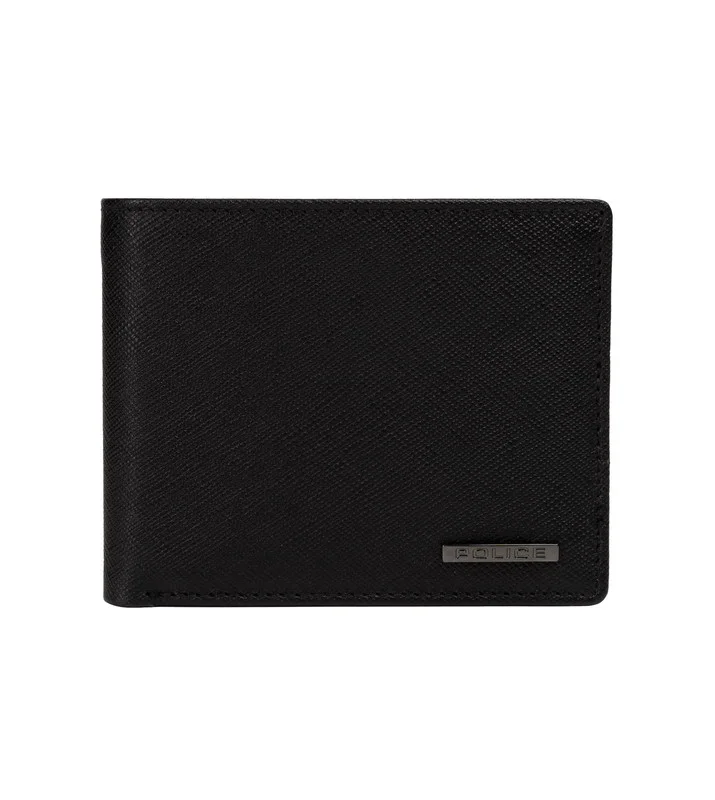 بوليس Police Men's Leather Bifold Wallet - Alex - Black