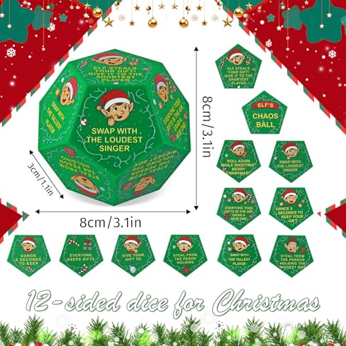 oyeftp Hilarious Exchange Party Game Dice Exchange Gifts Family Game Christmas Stocking Stuffers White Elephant Gifts for Teens Adults Gift Exchange Dice for Family Friends Holiday Xmas Party Supplies - Image 5