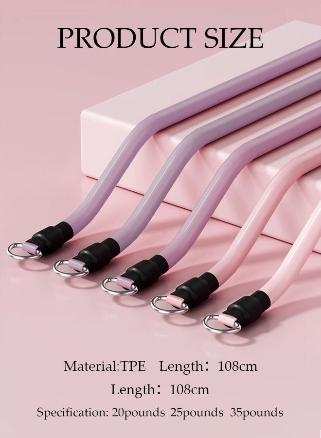 DUNISO مجموعة 10 قطع من أحزمة المقاومة للياقة البدنية، مجموعة قضيب بيلاتس المتينة مع أحزمة مقاومة بوزن 80 رطل للمبتدئين، مجموعة تمارين تمديد الحبال، للاستخدام في المنزل، الصالة الرياضية، السفر، المكتب - Image 2