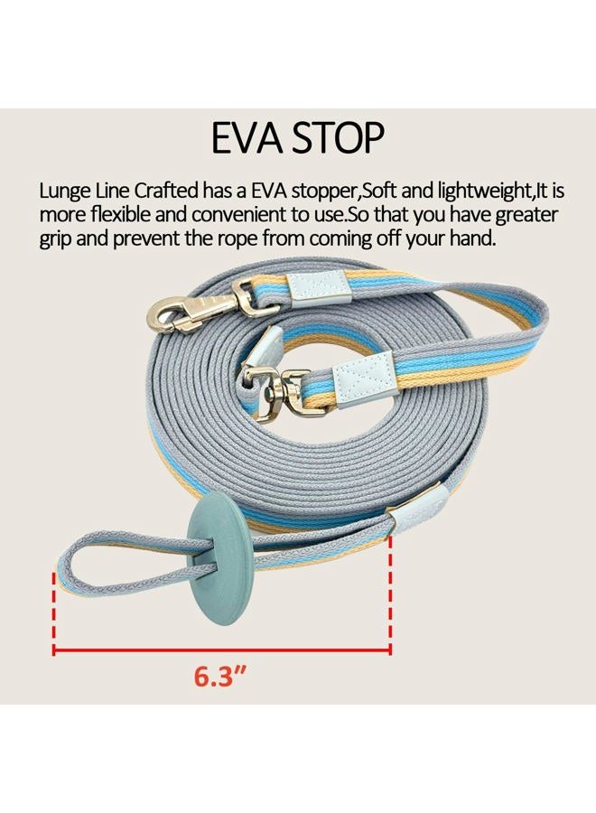 JIAXLTD Lunge Line Polyester Cotton Lunge Line 25 Ft with EVA Stop Equine Lunge Line for Horses with Swivel Bolt Snap - Image 4