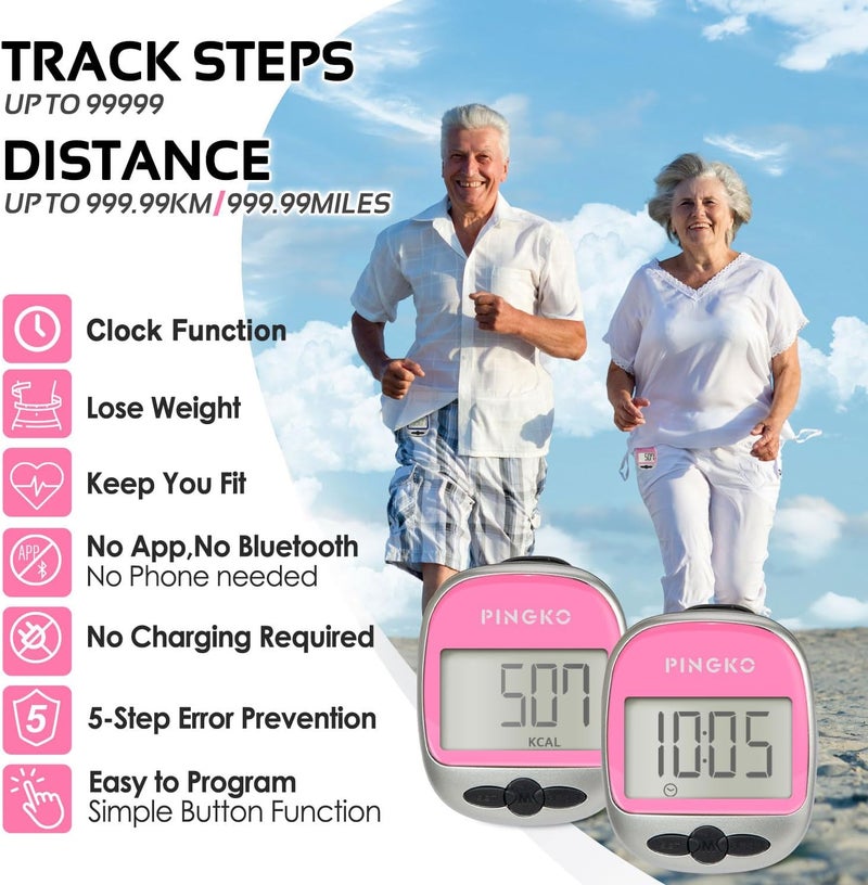 PINGKO Outdoor Multi-Function Portable Sport Pedometer Step/Distance/Calories/Counter - Image 2