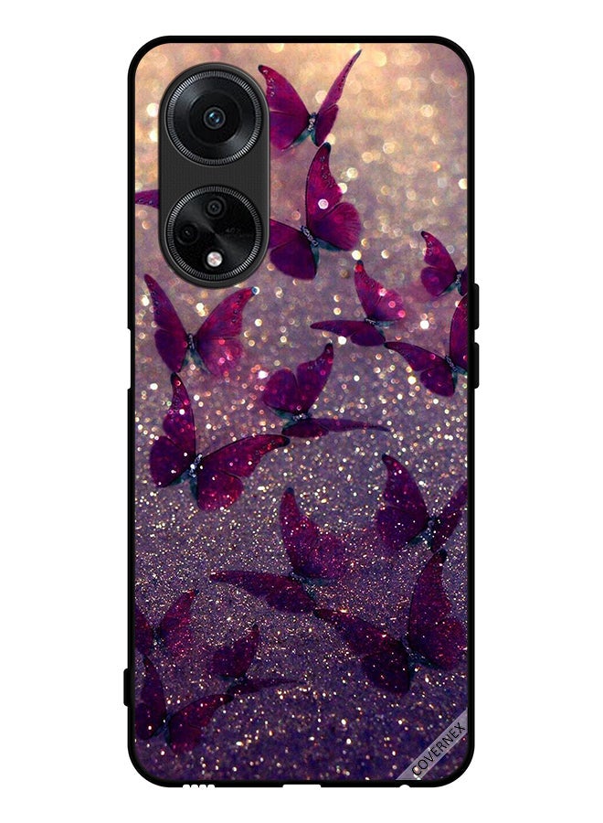 Covernex Protective Case Cover For Oppo A98 5G Glitter Butterflies - Image 1