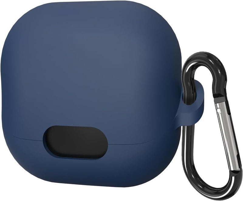 Geekria Silicone Case Cover Compatible with Soundcore by Anker Liberty 4 NC True Wireless Earbuds, Protective Earphones Skin with Keychain Hook, Charging Port Accessible (Blue) - Image 2