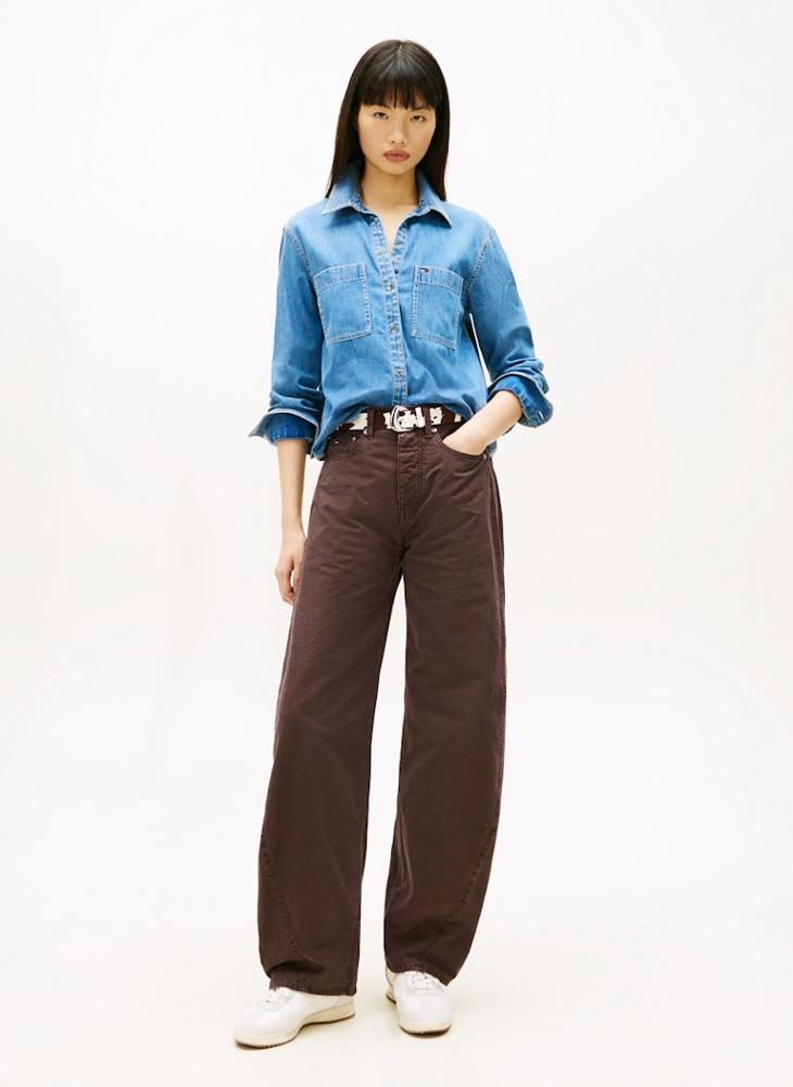 TOMMY JEANS Logo Regular Fit Denim Shirt - Image 4