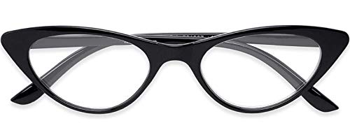 Readers The Brit Cat Eye Reading Glasses, Full Frame for Women +1.25 Black (1 Microfiber Cleaning Pouch Included) - Image 5
