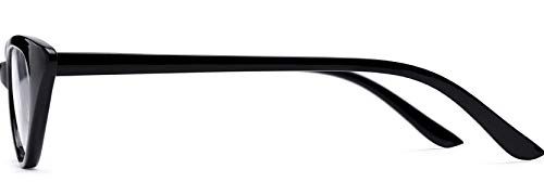 Readers The Brit Cat Eye Reading Glasses, Full Frame for Women +1.25 Black (1 Microfiber Cleaning Pouch Included) - Image 3
