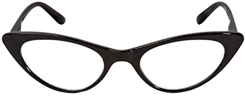 Readers The Brit Cat Eye Reading Glasses, Full Frame for Women +1.25 Black (1 Microfiber Cleaning Pouch Included) - Image 2