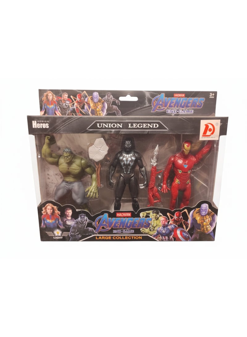 Superhero figurines game – 3 high-quality, durable characters