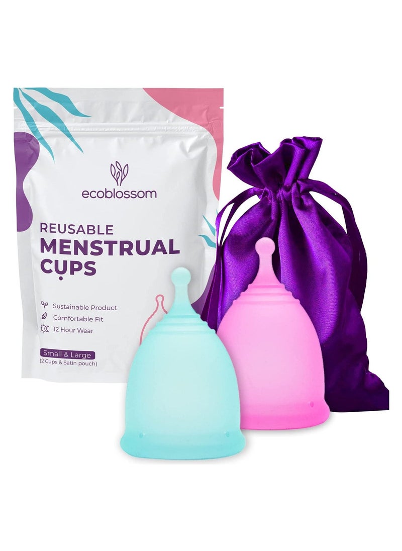 ecoblossom - Pack of 2 Reusable Menstrual Cup  ( 1 Small-1 Large) - Image 1