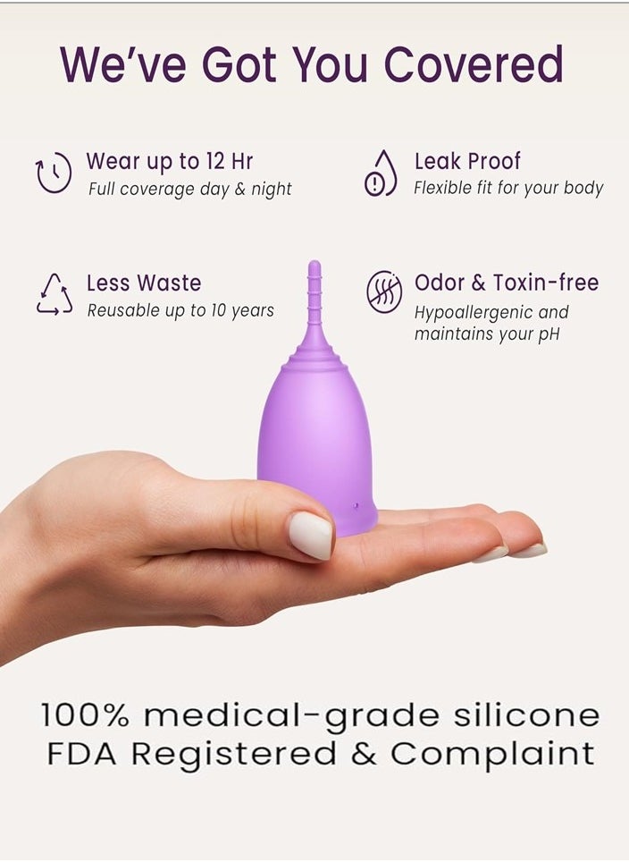 ecoblossom - Pack of 2 Reusable Menstrual Cup  ( 1 Small-1 Large) - Image 1