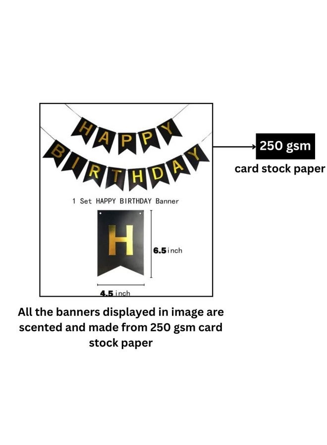 HK Balloons Paper 59Pcs Set Happy Birthday Banner Balloon Arch Decoration Items Set With Confetti Balloon Curtain Pump For Birthday Decorations Items For Husband Wife Girls Boys, Multicolor - Image 3