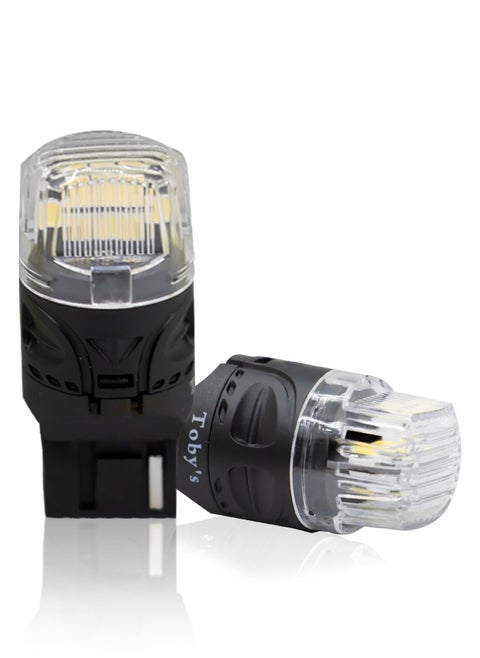 Toby's Super Bright Power T20 7440 16SMD LED Bulbs with 4218 Chip replacement for Back Up Reverse Brake Lights (White)