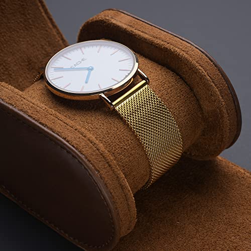 EACHE 18mm Gold Stainless Steel Mesh Watch Band Quick Release Mesh Watch Straps 18mm Gold - Image 5