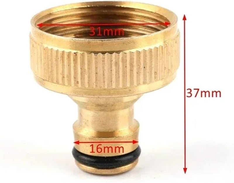 مجموعة موصلات سريعة لأنابيب المياه النحاسية 3 قطع مقاس 1/2 3/4 بوصة خيط محول صنبور الحديقة داخلي 1 بوصة - Image 3