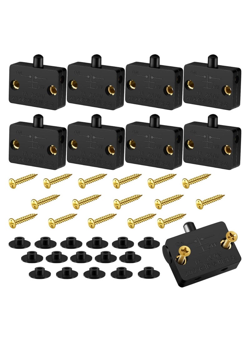 Y&D - Door Button for Closet Light 12pcs Cabinet Lamp Automatic Touch Switch Wardrobe Applicable - Image 1