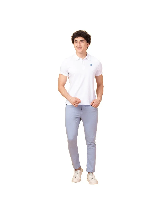 Being Human Mens Blue Cropped Fit Denims