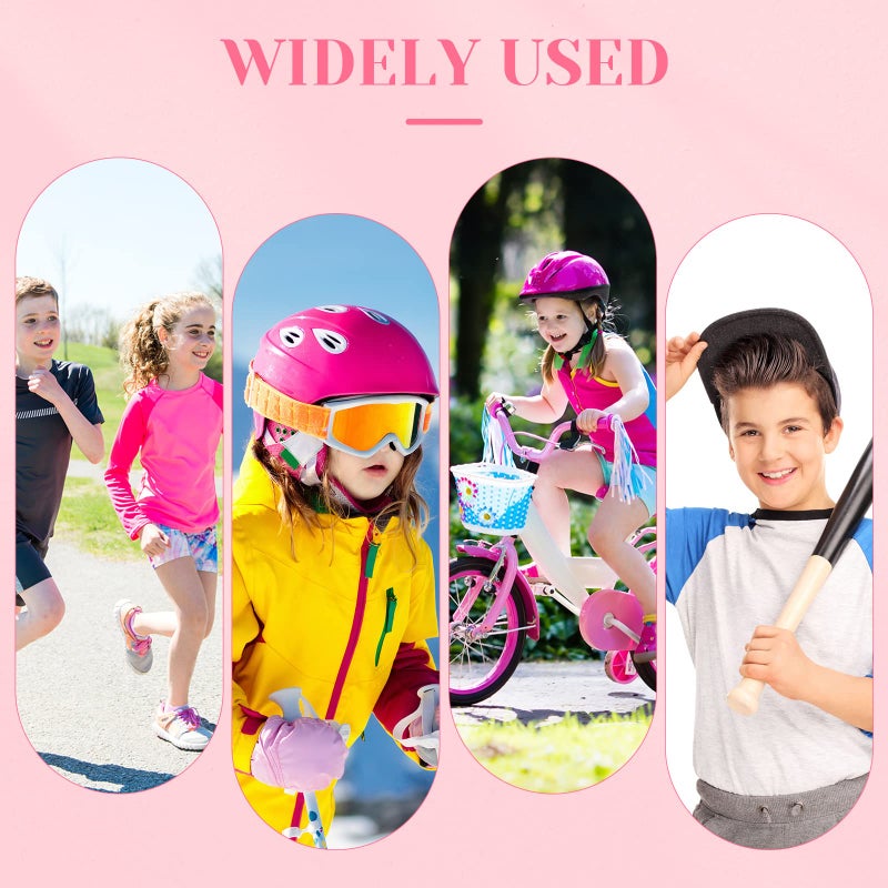 Haysandy 4 Pieces/ 2 Pair Kids Ankle Support Brace Elastic Kids Compression Socks Knitted Ankle Sleeve for Jogging Running Fitness (Pink,5-10 Years) - Image 3