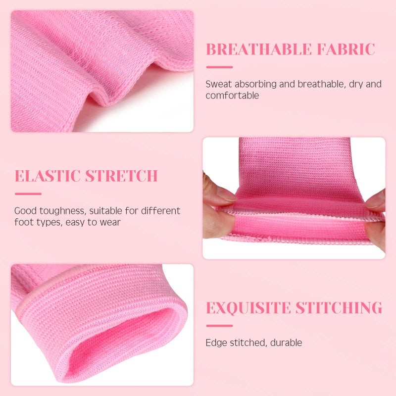 Haysandy 4 Pieces/ 2 Pair Kids Ankle Support Brace Elastic Kids Compression Socks Knitted Ankle Sleeve for Jogging Running Fitness (Pink,5-10 Years) - Image 4