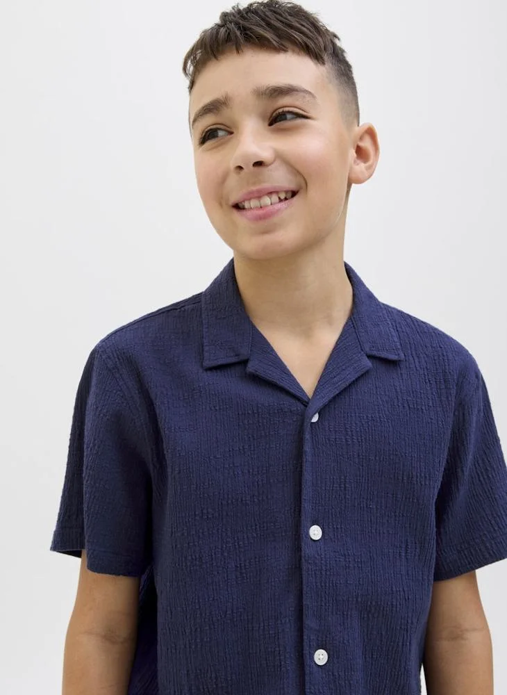Jack & Jones Junior Kids Crinkle Shirt