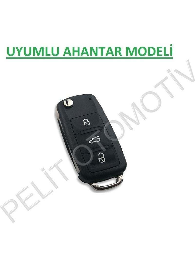 Pelitoto - Volkswagen 3 Key Switchblade Key Case Superlux Blue - Image 1