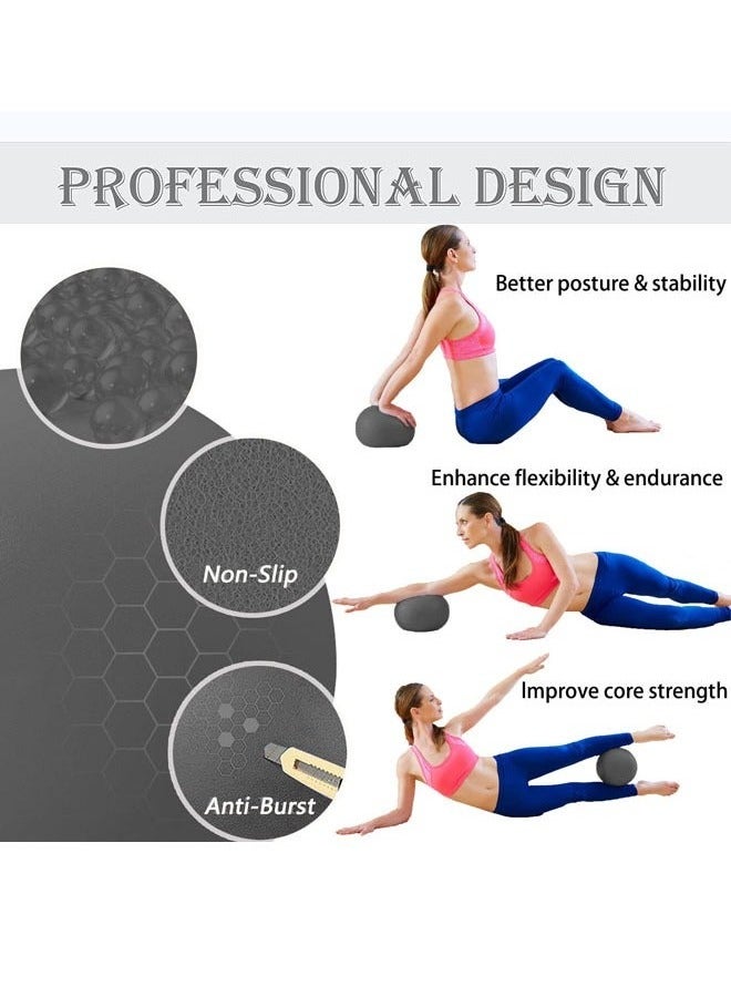 BAEKO Pilates ball Yoga towel 2-piece set，30x80cm Cooling Towel and 25cm Mini Ball Small Exercise Ball for for Pilates, Yoga, Core Training, Physical Therapy, Balance, Stability, Stretching - Image 2