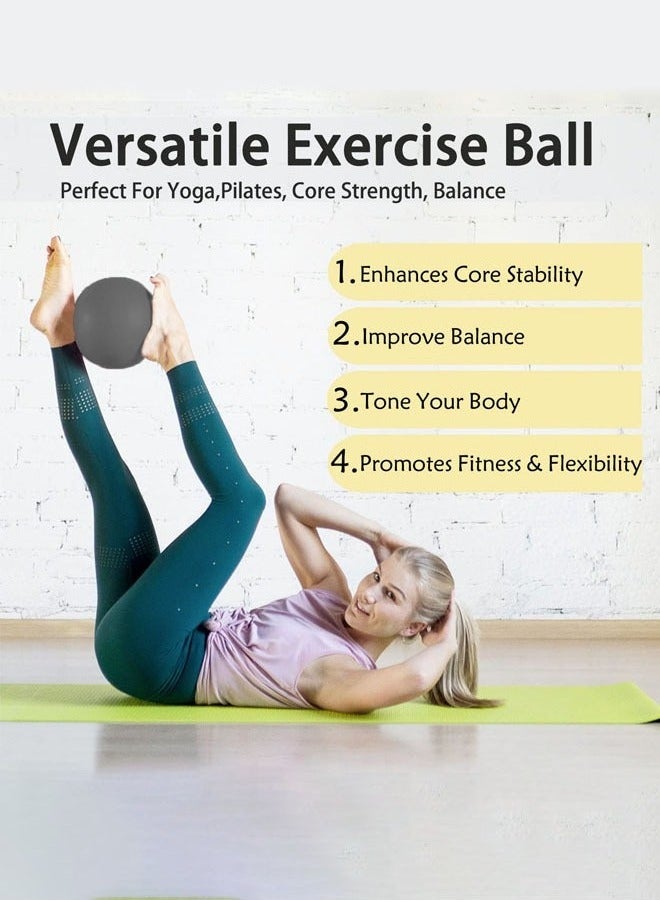 BAEKO Pilates ball Yoga towel 2-piece set，30x80cm Cooling Towel and 25cm Mini Ball Small Exercise Ball for for Pilates, Yoga, Core Training, Physical Therapy, Balance, Stability, Stretching - Image 4