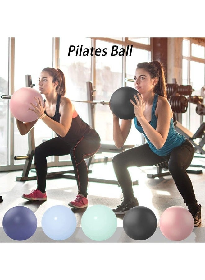 BAEKO Pilates ball Yoga towel 2-piece set，30x80cm Cooling Towel and 25cm Mini Ball Small Exercise Ball for for Pilates, Yoga, Core Training, Physical Therapy, Balance, Stability, Stretching - Image 5