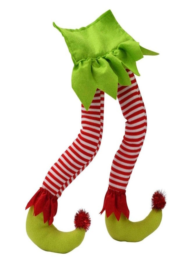 HEITIGN Christmas elf Legs 26 * 15 * 10 Christmas Elf Stuffed Legs Stuck Tree Topper Decorations Xmas Holiday Party Ornament Indoor Outdoor Decor - Image 5