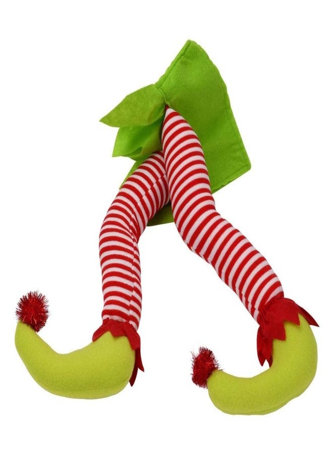 HEITIGN Christmas elf Legs 26 * 15 * 10 Christmas Elf Stuffed Legs Stuck Tree Topper Decorations Xmas Holiday Party Ornament Indoor Outdoor Decor - Image 1