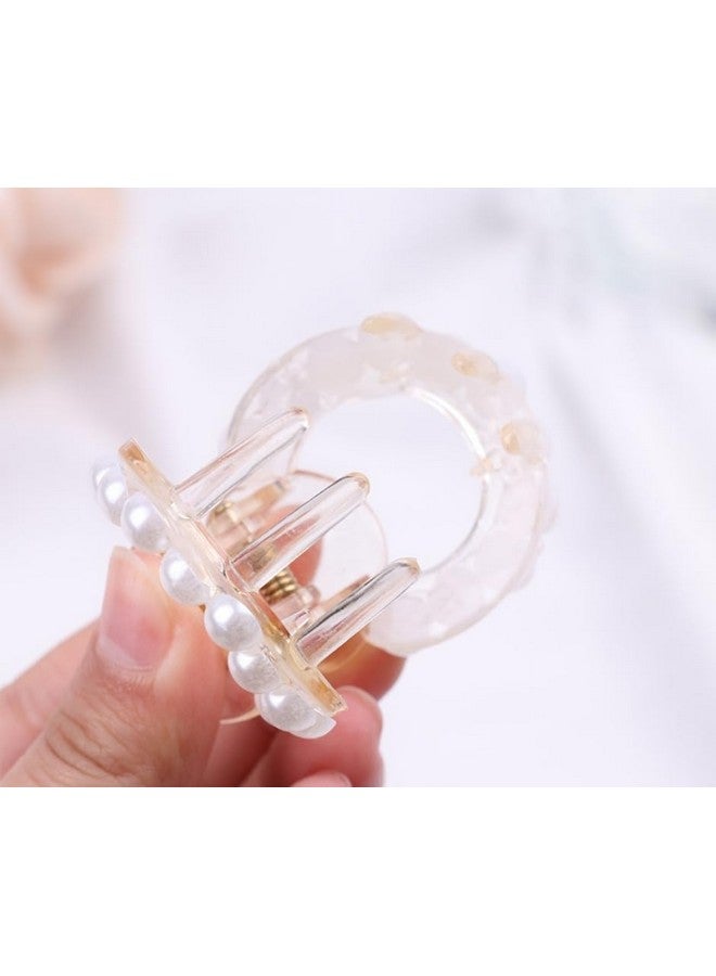 RedChimes Korean Style Multi Shape Pearl Hair Claw Clips Strong Hold Hair Accessories For Women And Girls Pack of 3 Pcs - Image 4