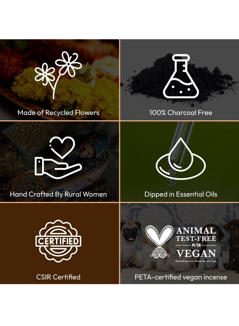 Nirmalaya Natural Mukhallat Incense Sticks Agarbatti | Incense Sticks for Pooja |100% Natural and Charcoal Free | Organic Incense Sticks| Incense Sticks for Home Fragrance | 40 Sticks per Pack - Image 4