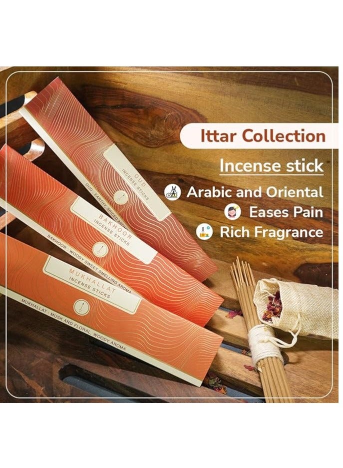 Nirmalaya Natural Mukhallat Incense Sticks Agarbatti | Incense Sticks for Pooja |100% Natural and Charcoal Free | Organic Incense Sticks| Incense Sticks for Home Fragrance | 40 Sticks per Pack - Image 3