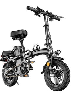 Electric Folding Bike for Adults, 400W Motor, 30 MPH, 48V 25Ah Battery, 120-Mile Range, All-Terrain 14" Tires, Removable Battery, Commuter E-Bike for City, Beach, Snow, Mountain