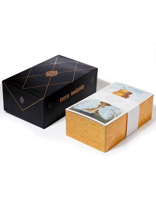 NIBEMINENT High-quality silver-stamped gift box with laser-stamped gold Tarot cards - Image 4