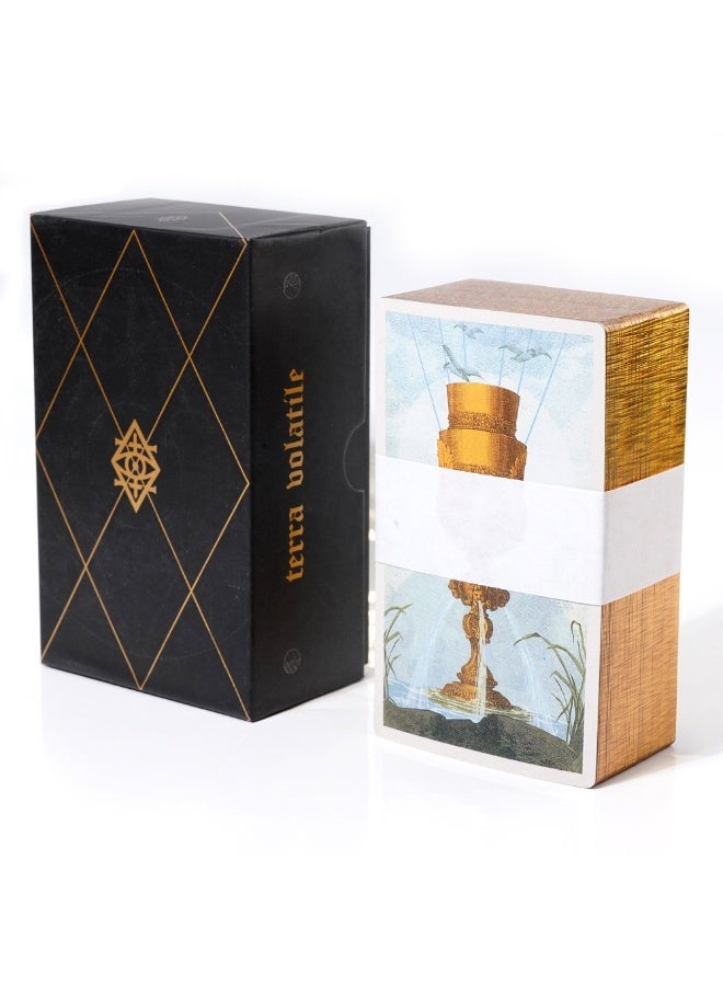 NIBEMINENT High-quality silver-stamped gift box with laser-stamped gold Tarot cards - Image 1