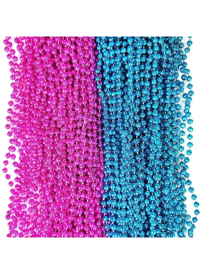 CREATRILL 50 Pcs 6mm Baby Gender Reveal Beads for Baby Shower Announcement Party Supplies 33 Inch Baby Blue Hot Pink (6mm 50 pcs) - Image 5