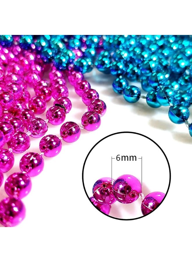 CREATRILL 50 Pcs 6mm Baby Gender Reveal Beads for Baby Shower Announcement Party Supplies 33 Inch Baby Blue Hot Pink (6mm 50 pcs) - Image 4