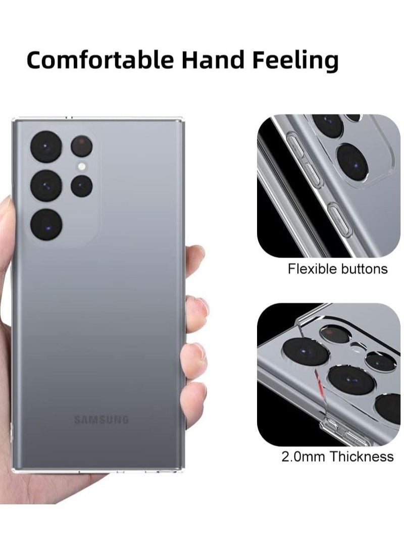 Crystal Clear Samsung Galaxy S23 Ultra Case.Soft Slim Fit Transparent Plastic TPU Protective Silicone Cover Phone Cases for Samsung Galaxy S23 Ultra [Slim Thin & Comfort Grip] [Shockproof] - Image 5