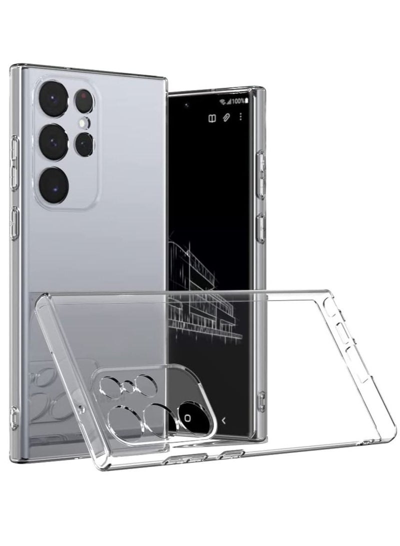 Crystal Clear Samsung Galaxy S23 Ultra Case.Soft Slim Fit Transparent Plastic TPU Protective Silicone Cover Phone Cases for Samsung Galaxy S23 Ultra [Slim Thin & Comfort Grip] [Shockproof] - Image 1