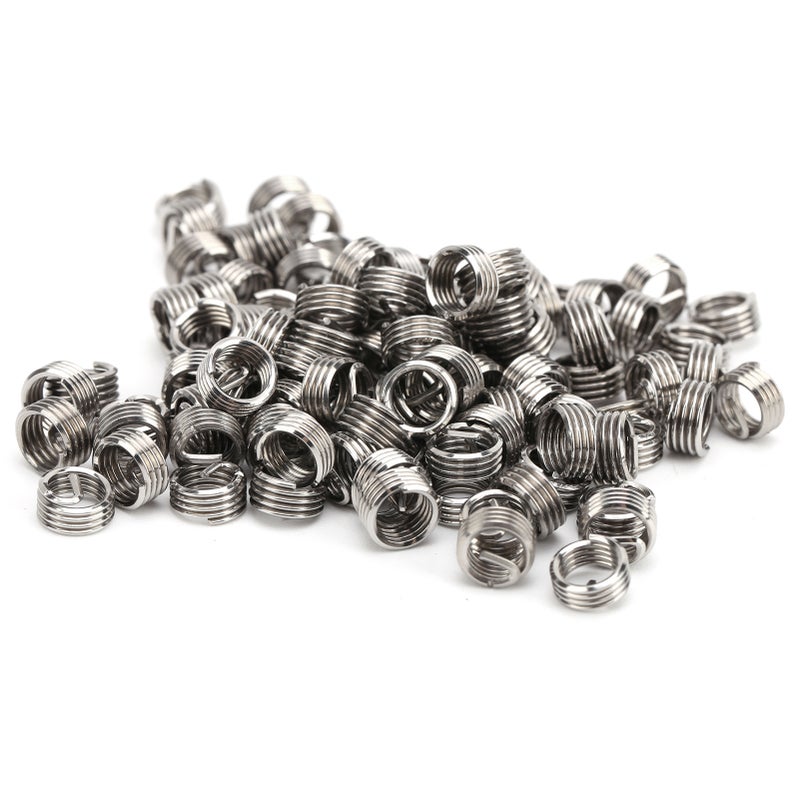 Wire Thread Inserts 304 Stainless Steel High-Strength Threaded Sleeves - Wear-Resistant Thread Repair Tool for Metal Plastic Alloy Thread Hole Repair & Metric Inch Conversion - Image 1