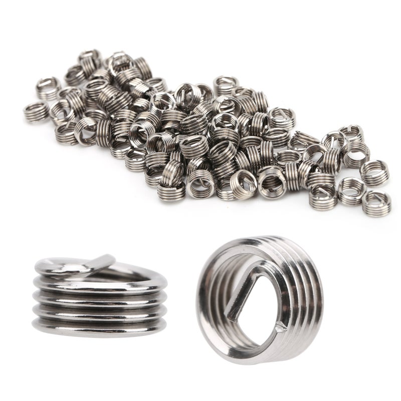 Wire Thread Inserts 304 Stainless Steel High-Strength Threaded Sleeves - Wear-Resistant Thread Repair Tool for Metal Plastic Alloy Thread Hole Repair & Metric Inch Conversion - Image 4