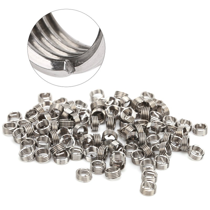 Wire Thread Inserts 304 Stainless Steel High-Strength Threaded Sleeves - Wear-Resistant Thread Repair Tool for Metal Plastic Alloy Thread Hole Repair & Metric Inch Conversion - Image 3