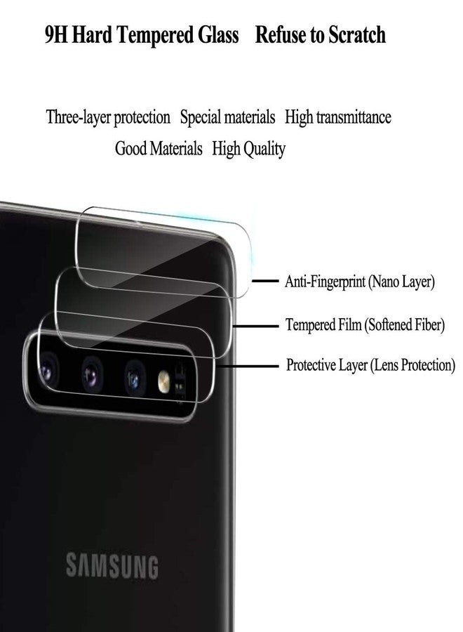 Omio for Samsung Galaxy S10 Plus Camera Lens Protector 3 Packs Tempered Glass Screen Protector High Definition Lens Protective Case for Galaxy S10 Ultra Thin Anti-Scratch Hard Film for Galaxy S10/S10+ - Image 2