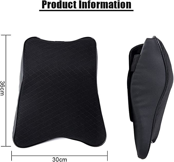 Lampostick Car Seat Headrest Neck Rest Cushion Durable 100 Pure Memory Foam Pillow with Breathable Removable Cover Comfortable Ergonomic Neck Pain Relief 1417x118x39 Black Pack of 1 - Image 4