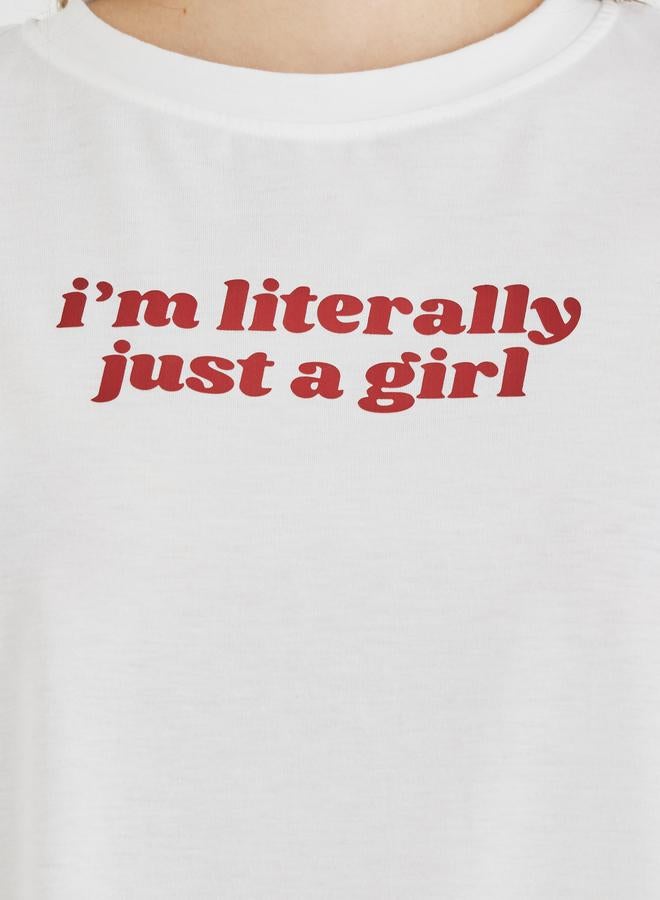 Take Two Slogan Print Short Sleeve T-Shirt - Image 3