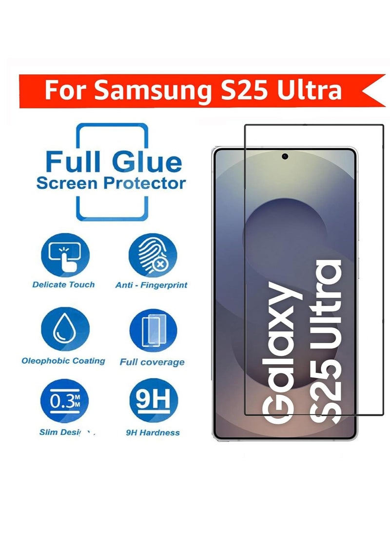 Samsung Galaxy S25 ULTRA Premium Tempered Glass Screen Protector Full Glue  - Image 3