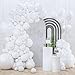 PartyWoo Pearl White Balloons 128pcs Different Sizes Pack of 18 12 10 5 Inch Metallic White Latex Balloon Arch Kit Garland for Wedding Graduation Baby Shower Birthday Party Decorations WhiteZ30 - Image 2