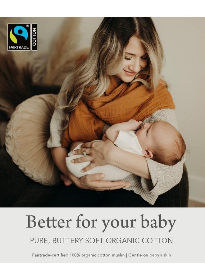 Kishu Baby Indi by Kishu Baby Fairtrade Certified Organic Muslin Nursing Cover Up for Breastfeeding, Breathable Shawl, Scarf, Privacy Nursing Cover for Breastfeeding Moms (Indi Blue) - Image 5