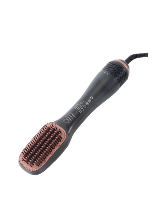 REACLOUD Hair Dryer Brush Ceramic Dryer And Styler 3 In 1 Professional Black/Beige  - Image 2