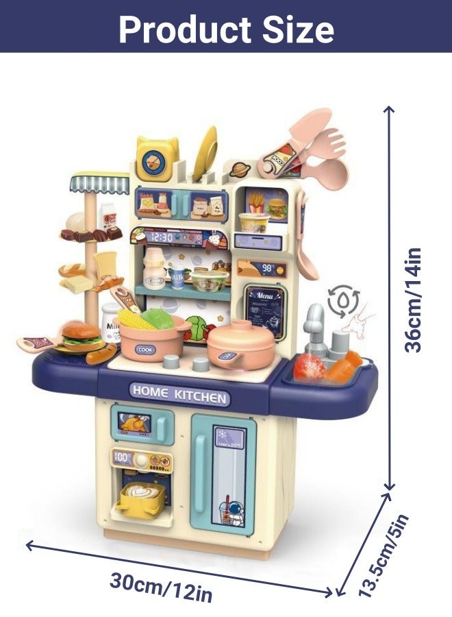34-in-1 Kitchen Pretend Play Toy Set,  Kitchen Playset Kitchen Cooking Games Toy  Pretend Cooking Playset  with Realistic Steam & Lights  for Girls and Boys - Image 2